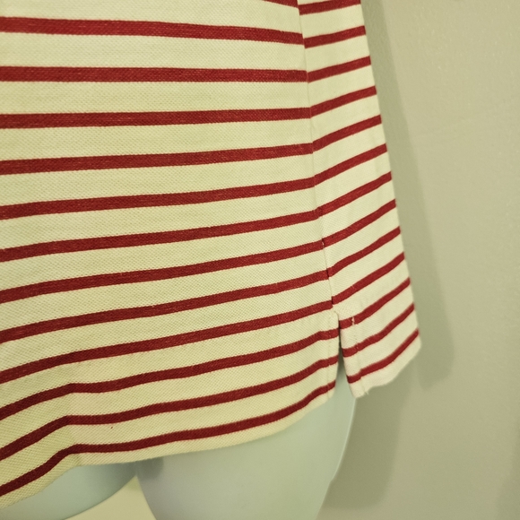 Striped Red and White Women's Top - Picture 3 of 5